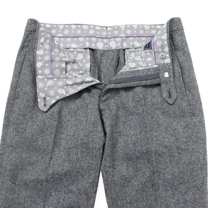 尾州ツィードホームスパンパンツ（ノータック）【Made in Japan