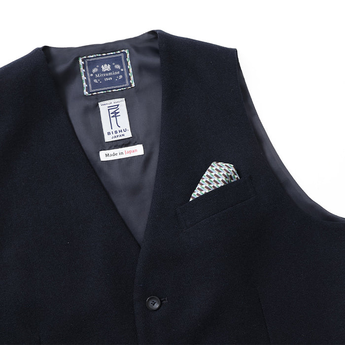 100ＡＢ７　ジャケット＆ベスト　ツイード　ホームスパン 尾州ツィードホームスパンベスト【Made in Japan】 – Mitsumine Online