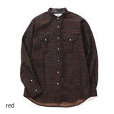 マルチカラーデニムバンドカラーシャツ【Made in Japan】