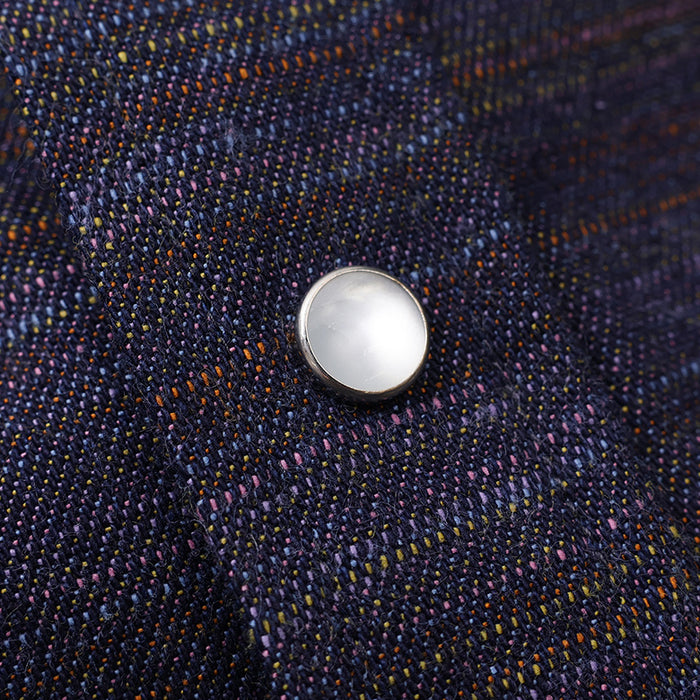マルチカラーデニムバンドカラーシャツ【Made in Japan】 – Mitsumine