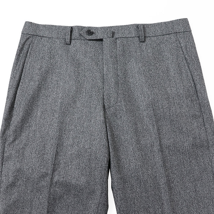 尾州】カシミヤ混ストレッチヘリンボーン パンツ（ノータック）【Made