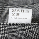 【尾州】カシミヤストレッチグレンチェック パンツ（ノータック）【Made in Japan】