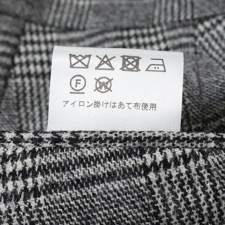 【尾州】カシミヤストレッチグレンチェック パンツ（ノータック）【Made in Japan】