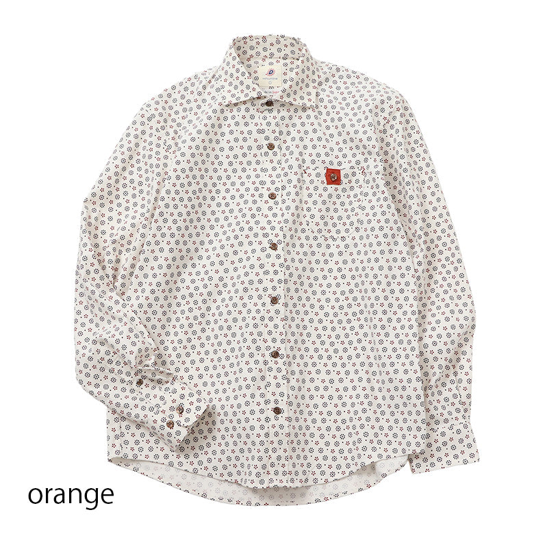 コーデュロイ総柄プリントシャツ【Made in Japan】