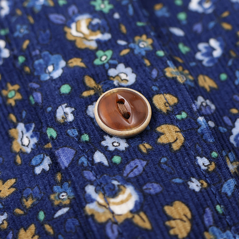 コーデュロイ総柄プリントシャツ【Made in Japan】