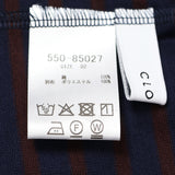 袖口布帛ボーダーロンTシャツ