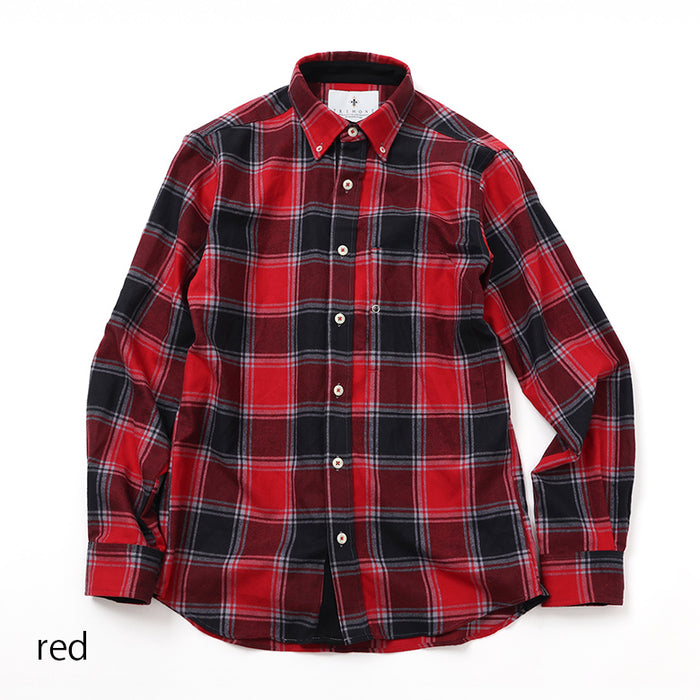 Naptime チェックシャツ　赤 ソフトネルチェックシャツ【Made in Japan】 – Mitsumine Online Shop