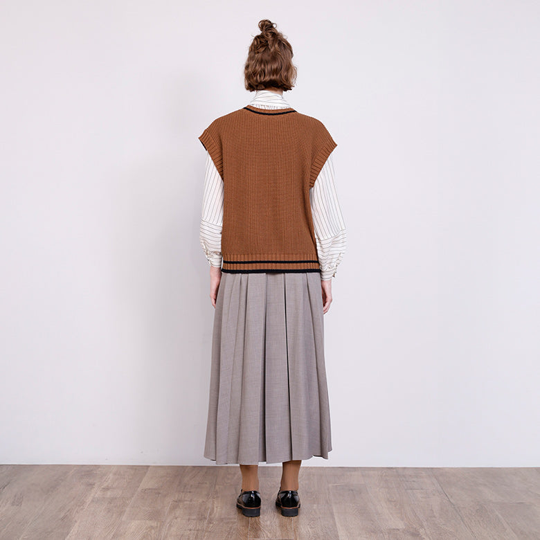 ナチュラルストレッチプリーツスカート