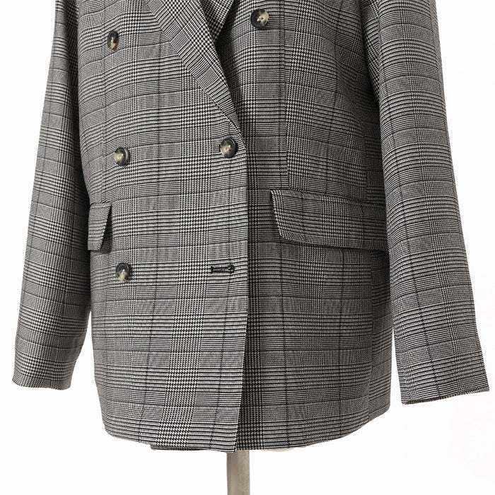 グレンチェックダブルジャケット – Mitsumine Online Shop