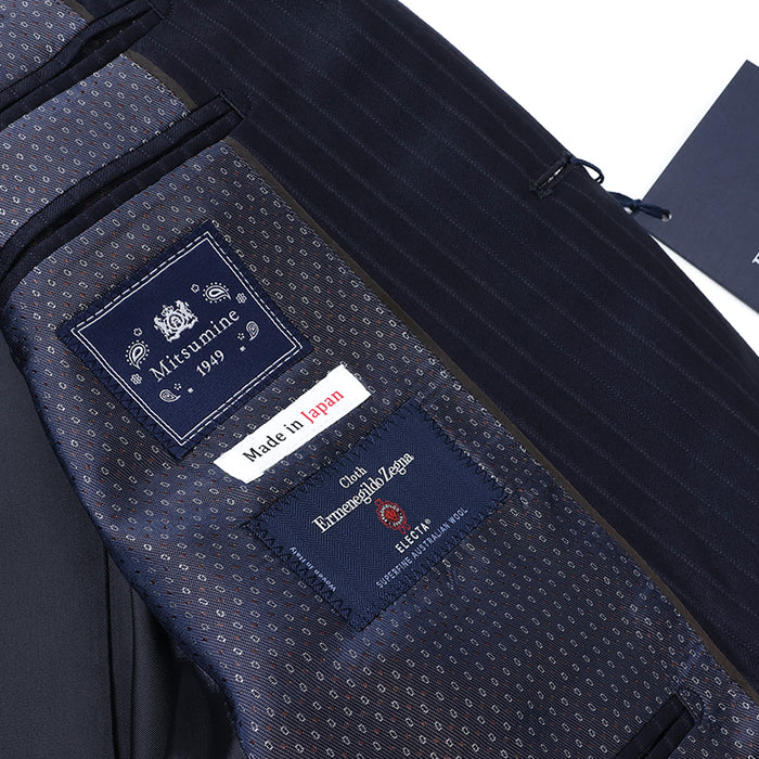 ゼニア”ELECTA”ピンストライプスーツ【Made in Japan】 – Mitsumine