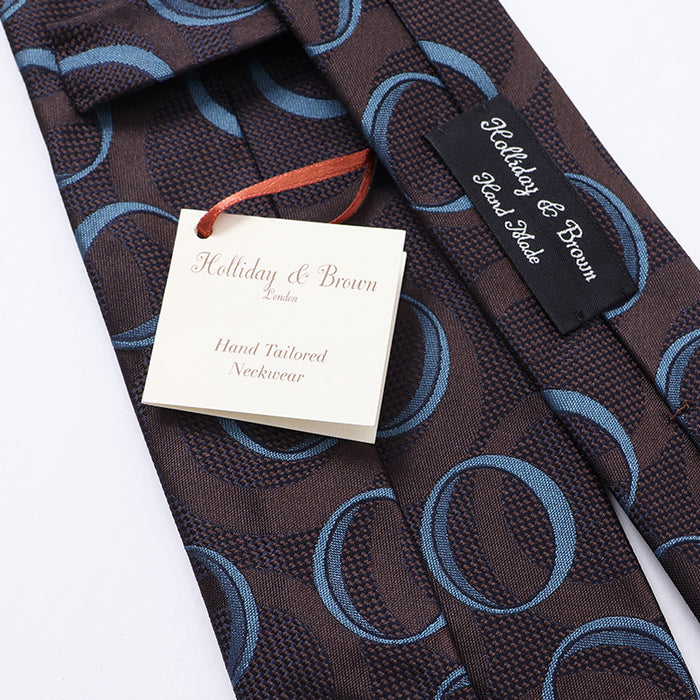 Holliday&Brown】カラーサークル小紋ネクタイ【Made in Italy