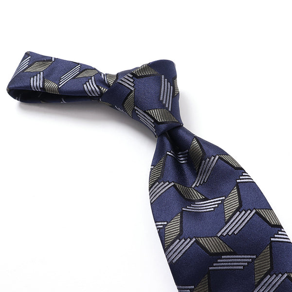 【Holliday&Brown】ジャガード幾何学ネクタイ【Made in Italy】