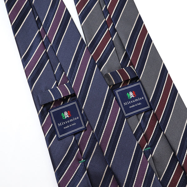 カラーWストライプネクタイ【Made in Italy】