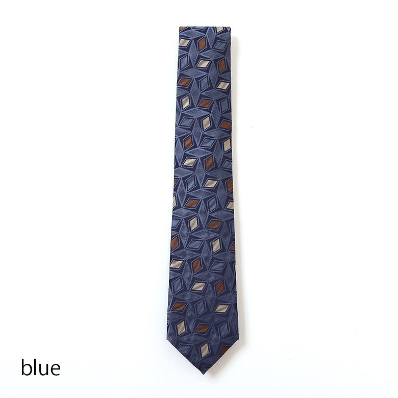 ジャガードダイヤMIXネクタイ【Made in Italy】