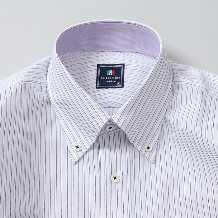 ストライプボタンダウン衿裏別布シャツ【Made in Japan】 – Mitsumine