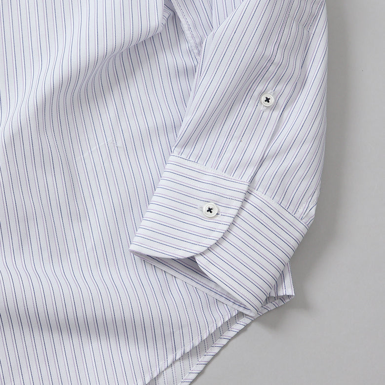 ストライプボタンダウン衿裏別布シャツ【Made in Japan】