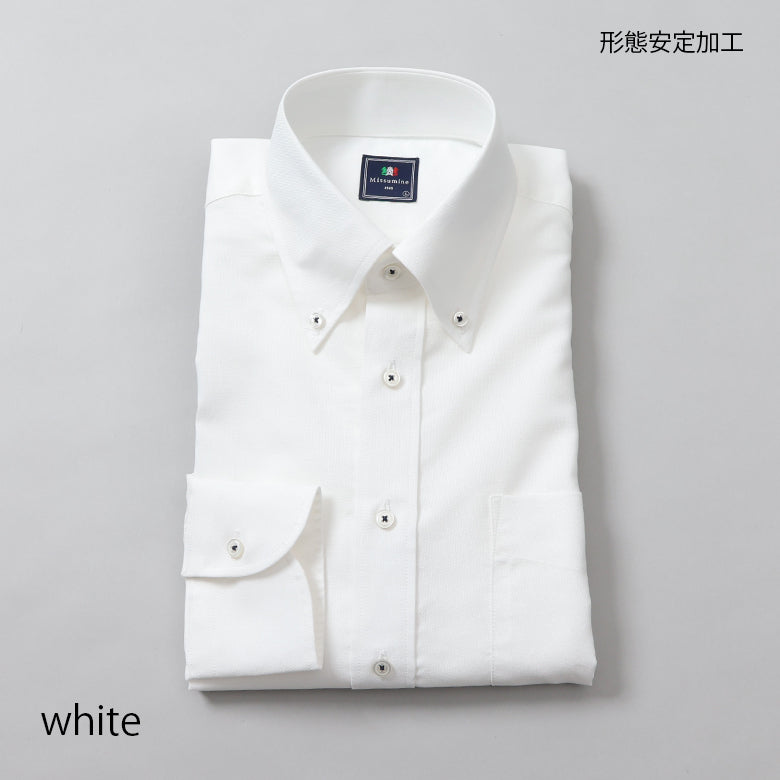 オックス無地ボタンダウンシャツ【Made in Japan】