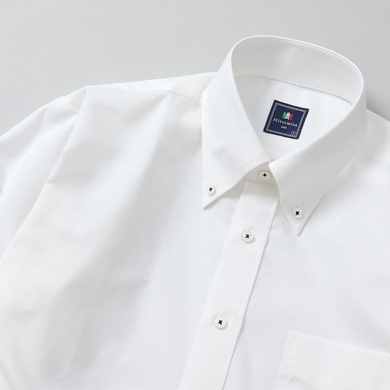 オックス無地ボタンダウンシャツ【Made in Japan】
