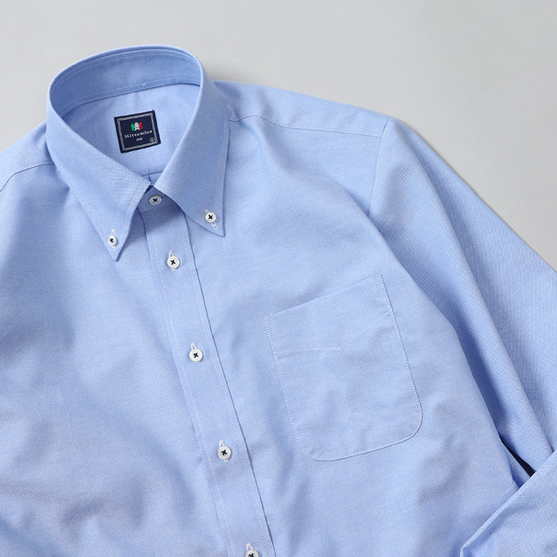 オックス無地ボタンダウンシャツ【Made in Japan】