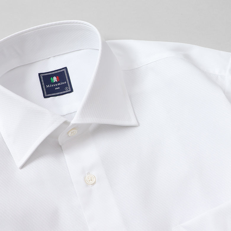 ツイル無地セミワイドシャツ【Made in Japan】