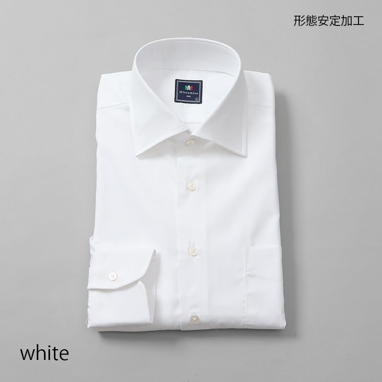 ツイル無地セミワイドシャツ【Made in Japan】