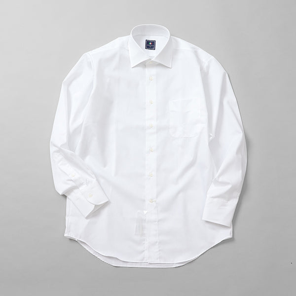 ツイル無地セミワイドシャツ【Made in Japan】