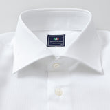 織りストライプセミワイドシャツ【Made in Japan】