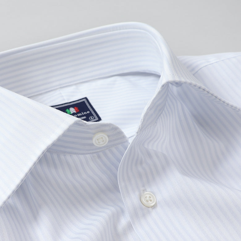 ストライプセミワイドシャツ【Made in Japan】