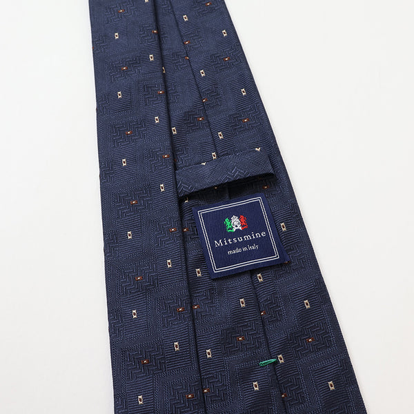 ソリッドジャガード×小紋ネクタイ【Made in Italy】