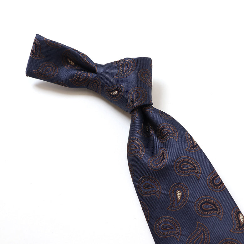 ミディアムペイズリーネクタイ【Made in Italy】