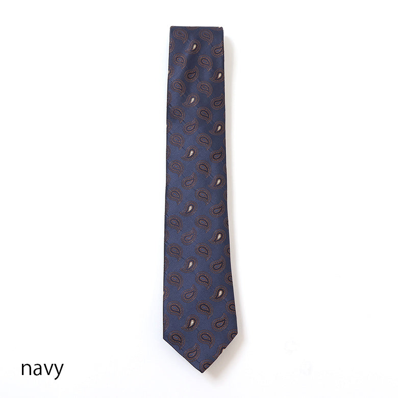 ミディアムペイズリーネクタイ【Made in Italy】
