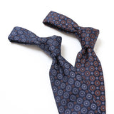 カラーフラワー小紋ネクタイ【Made in Italy】