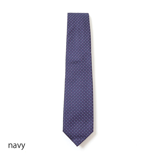 ミニスクエア小紋ネクタイ【Made in Italy】