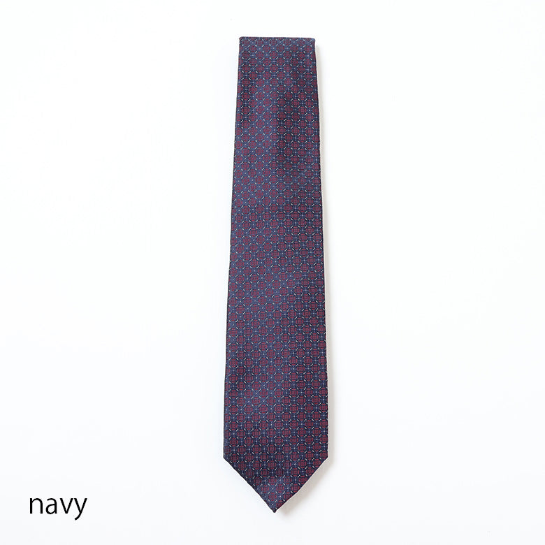 ジャガードカラースクエアネクタイ【Made in Italy】