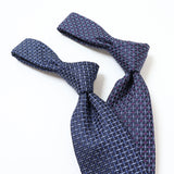 カラーステッチ小紋×ドットネクタイ【Made in Italy】