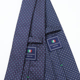 カラーステッチ小紋×ドットネクタイ【Made in Italy】