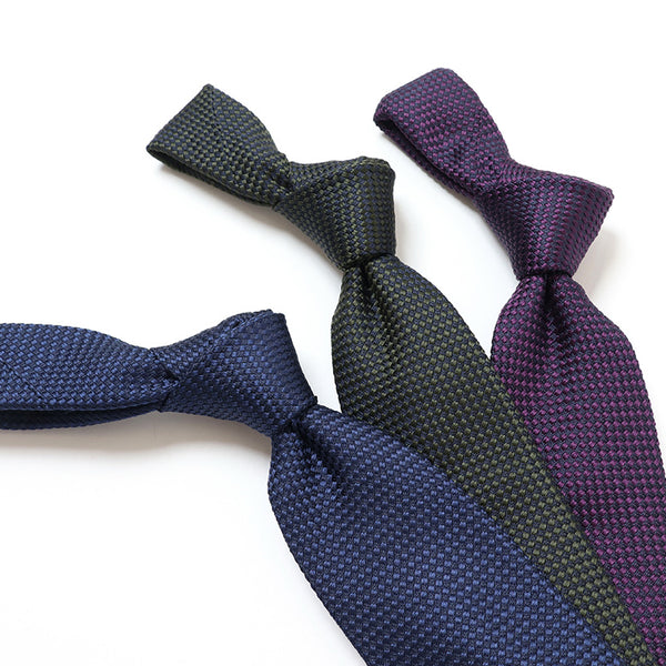 ソリッドジャガードネクタイ【Made in Italy】