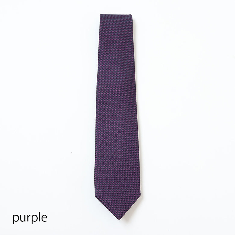 ソリッドジャガードネクタイ【Made in Italy】