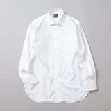 100双織ストライプセミワイドシャツ【Made in Japan】