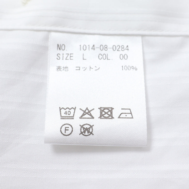 100双織ストライプセミワイドシャツ【Made in Japan】