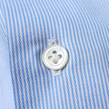 100双織ストライプセミワイドクレリックシャツ【Made in Japan】