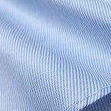 100双織ストライプセミワイドクレリックシャツ【Made in Japan】