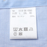 100双織ストライプセミワイドクレリックシャツ【Made in Japan】