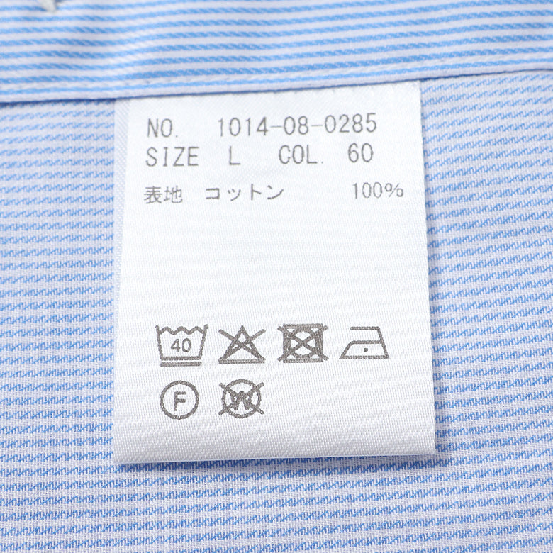 100双織ストライプセミワイドクレリックシャツ【Made in Japan】