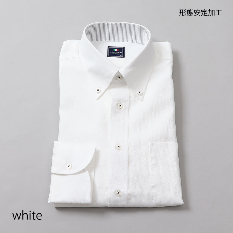 オックスボタンダウン襟裏別布シャツ【Made in Japan】