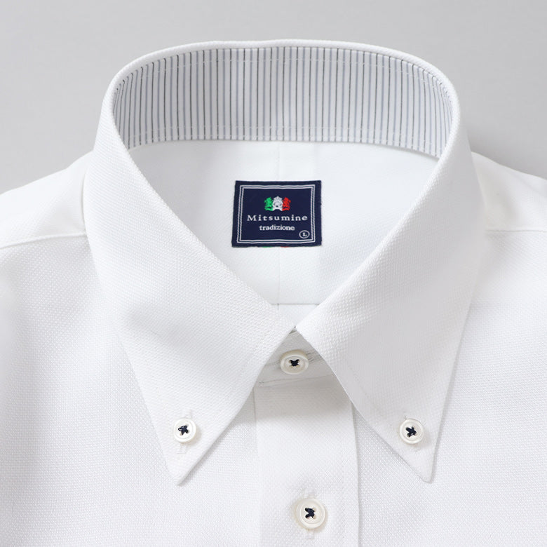 オックスボタンダウン襟裏別布シャツ【Made in Japan】