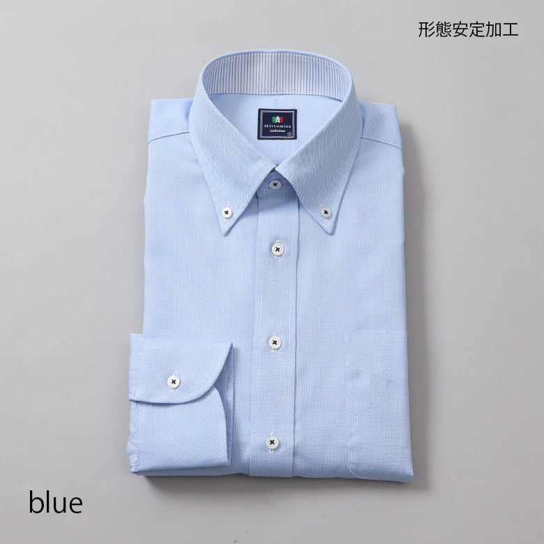 オックスボタンダウン襟裏別布シャツ【Made in Japan】