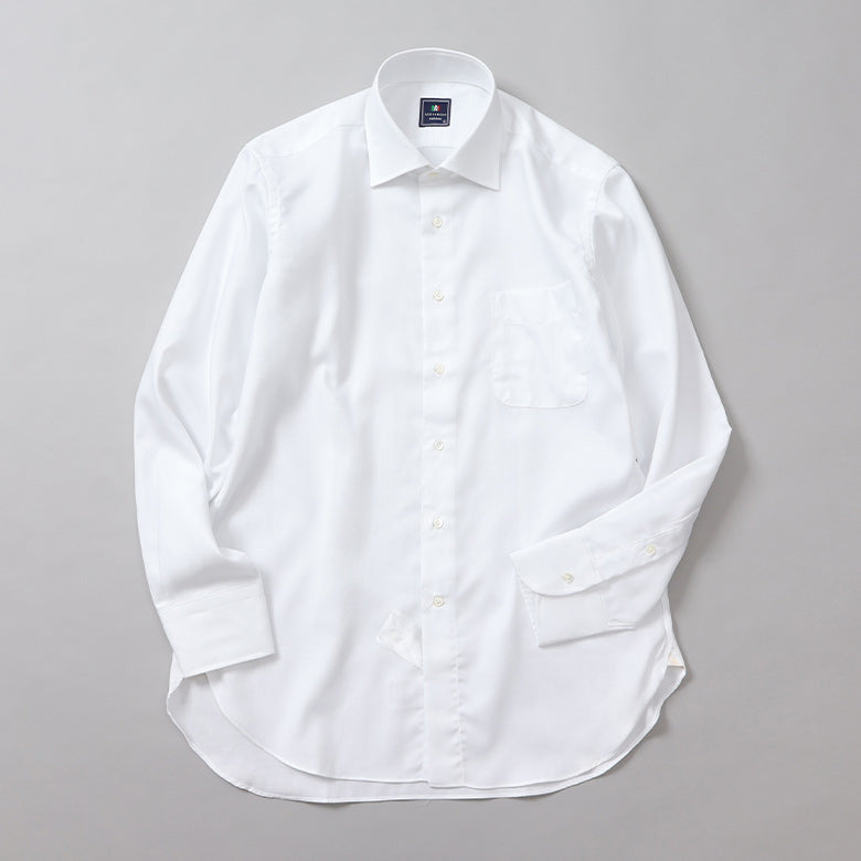 ヘリンボーンセミワイドシャツ【Made in Japan】