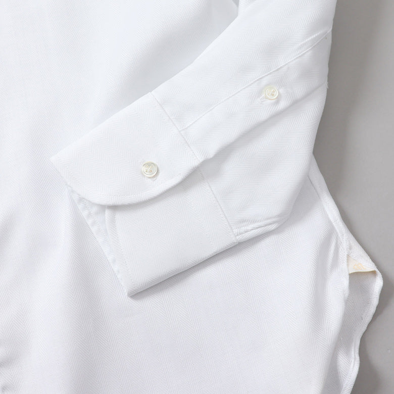 ヘリンボーンセミワイドシャツ【Made in Japan】