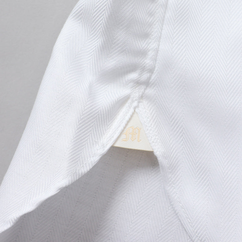 ヘリンボーンセミワイドシャツ【Made in Japan】